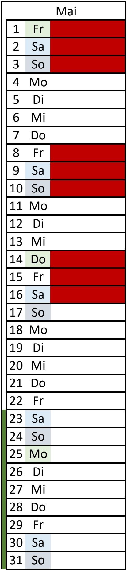 Kalenderblatt Abpril