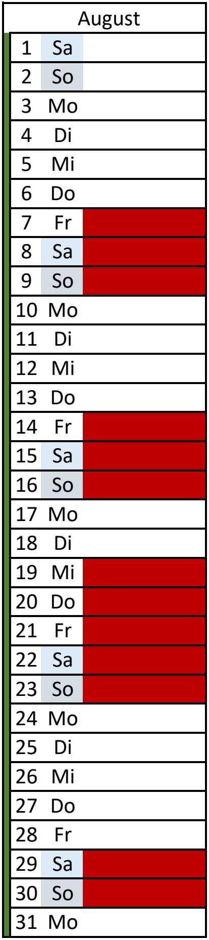 Kalenderblatt Abpril