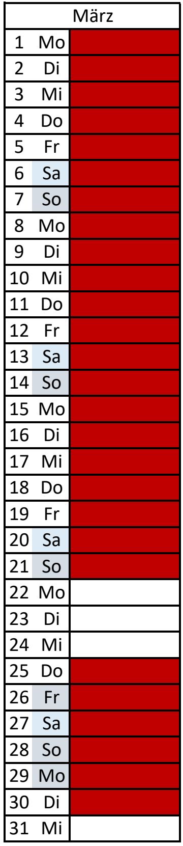 Kalenderblatt Abpril
