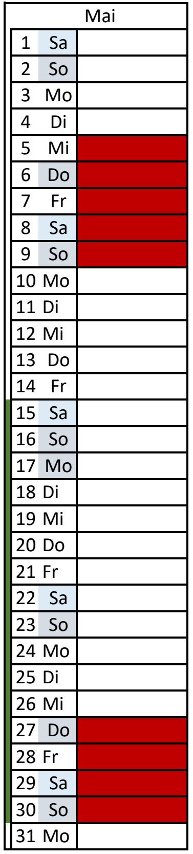 Kalenderblatt Abpril