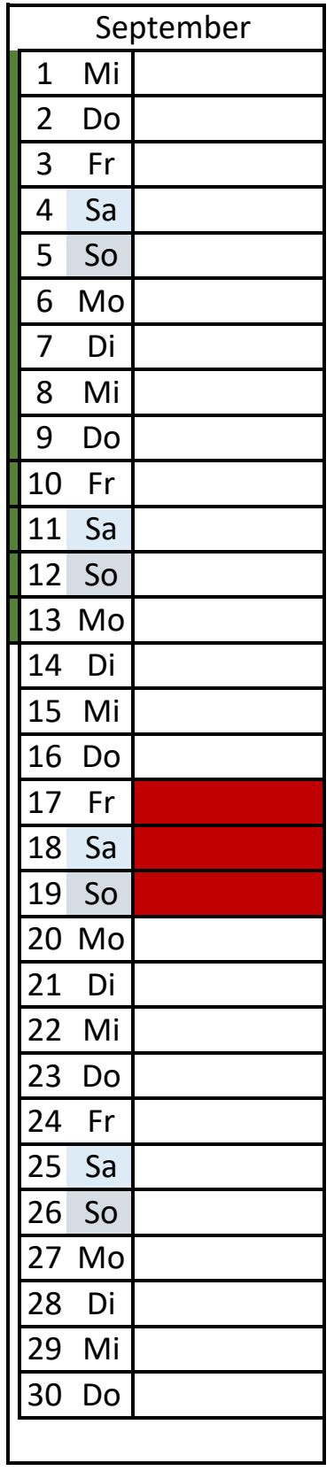 Kalenderblatt Abpril
